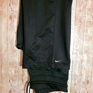 Nike Fit Womens Drawstring Black Medium Wide Leg